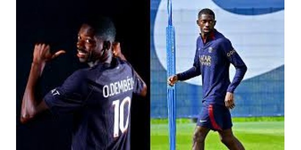 Ousmane Dembélé bærer Paris Saint-Germain-trøyen nummer 10